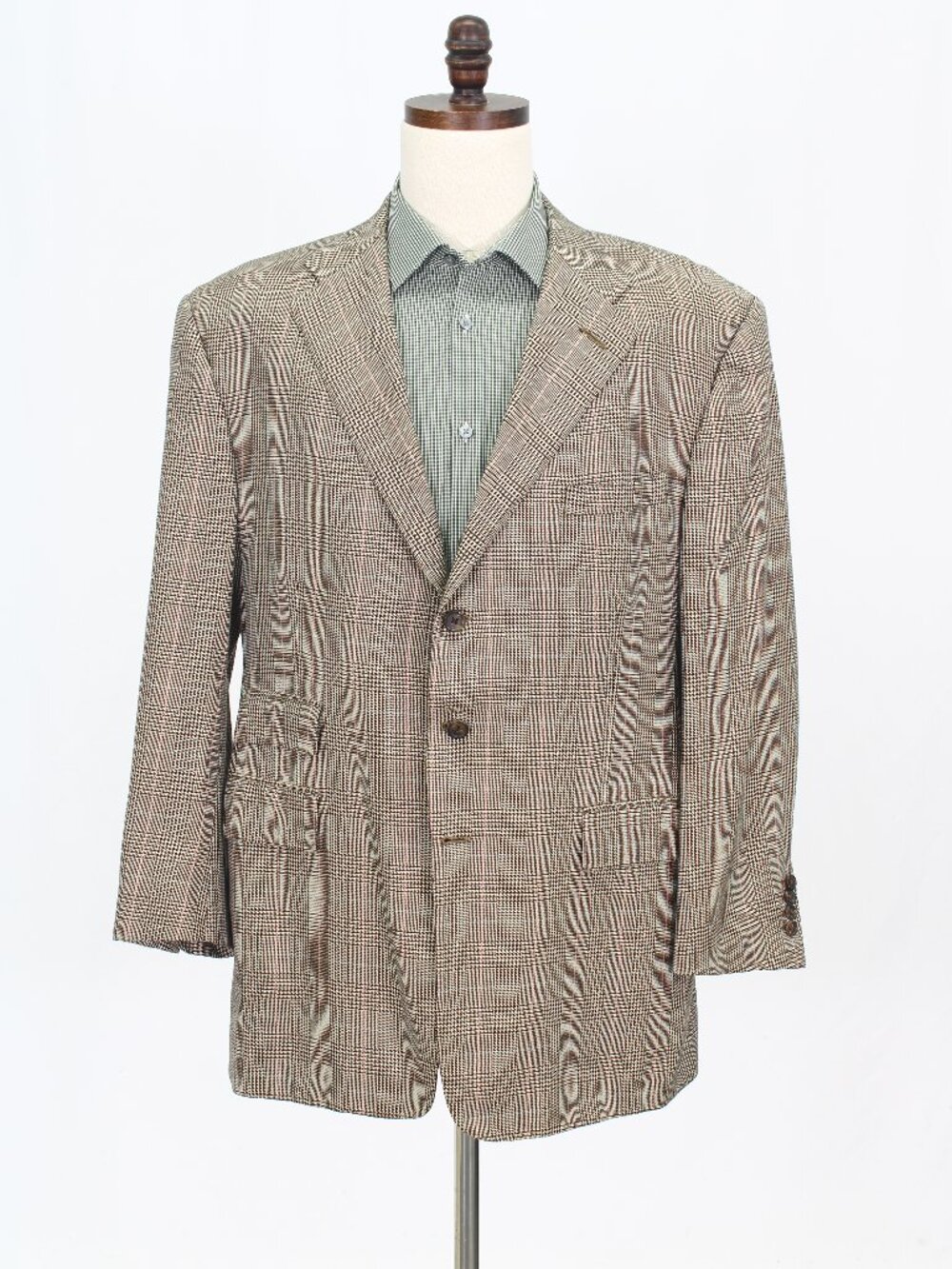 Ralph Lauren Purple Label 44R Brown Blazer Sport Coat Jacket 3-Button Check W670